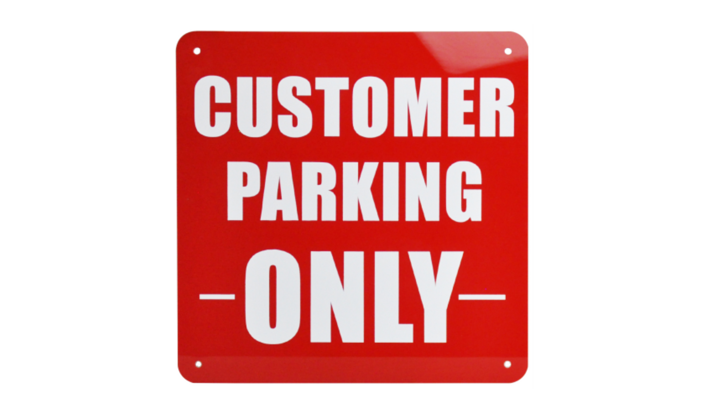 1053 Acrylic Parking Sign (11.0in x 11.0in x 3.0mm)