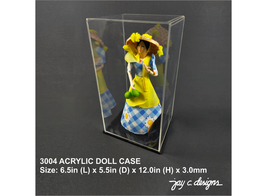 3004 Acrylic Doll Case (6.5" (L) x 5.5" (D) x 12.0" (H) x 3.0mm)