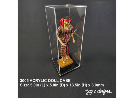 3005 Acrylic Doll Case (5.0" (L) x 5.0" (D) x 13.5" (H) x 3.0mm)