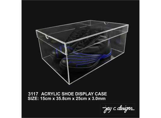 3117 Acrylic Shoe Box (38.5cm (L) x 15.0cm (H) x 25.0cm (D) x 3.0mm)