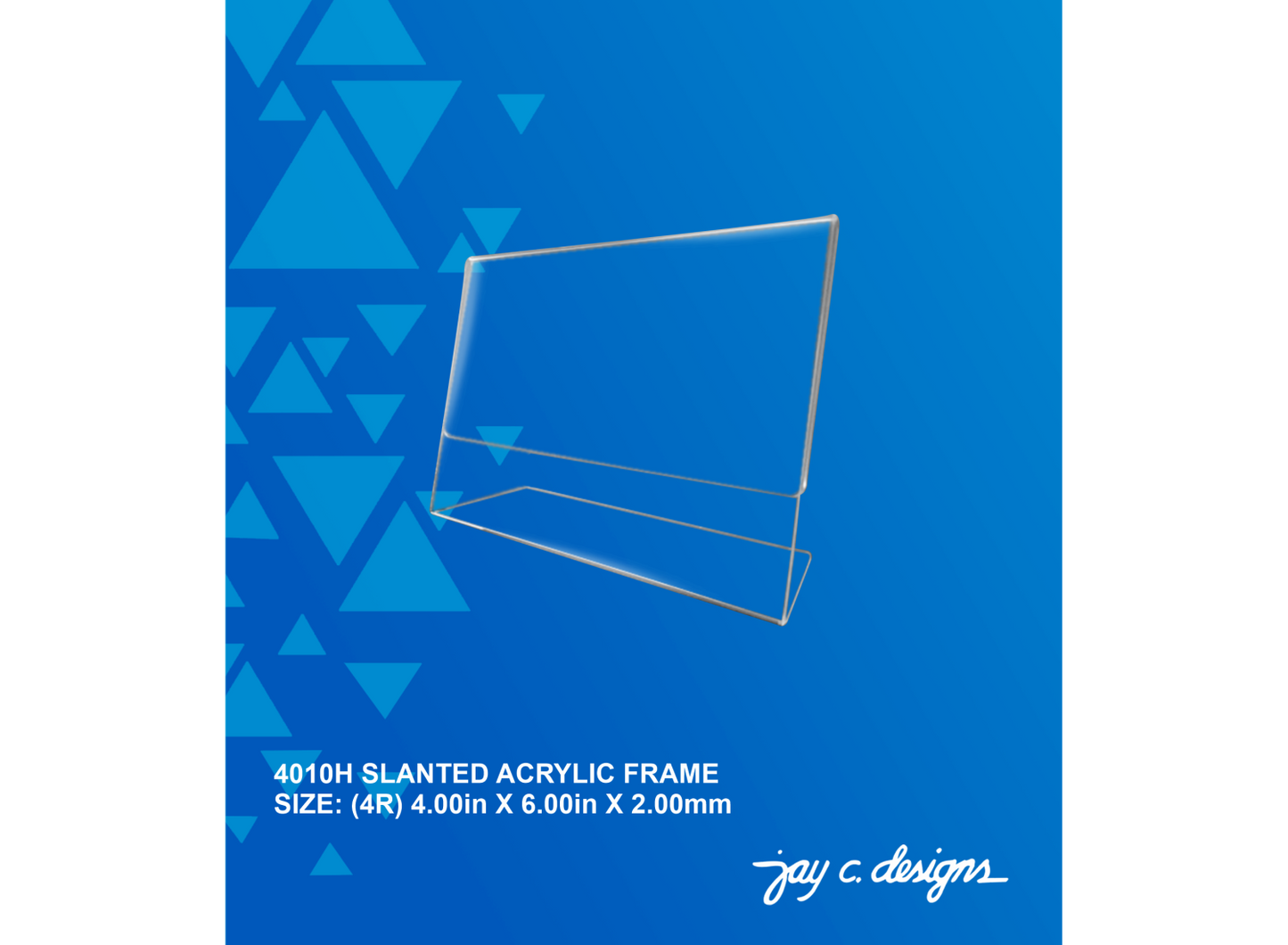4010H Acrylic Slanted Frame (4.0in x 6.0in x 2.0mm)