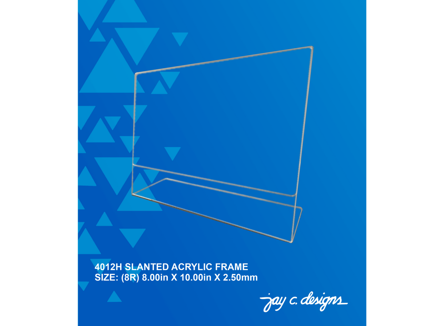 4012H Acrylic Slanted Frame (8.0in x 10.0in x 2.5mm)