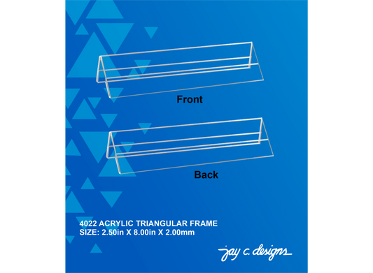 4022 Acrylic Double Sided Frame (2.0in x 8.0in x 2.0mm)