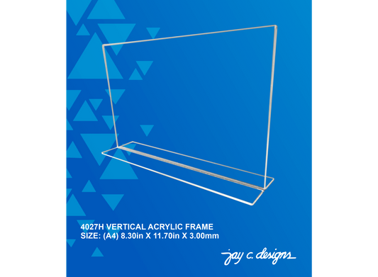 4027H Acrylic Vertical Frame (8.3in x 11.7in x 3.0mm)