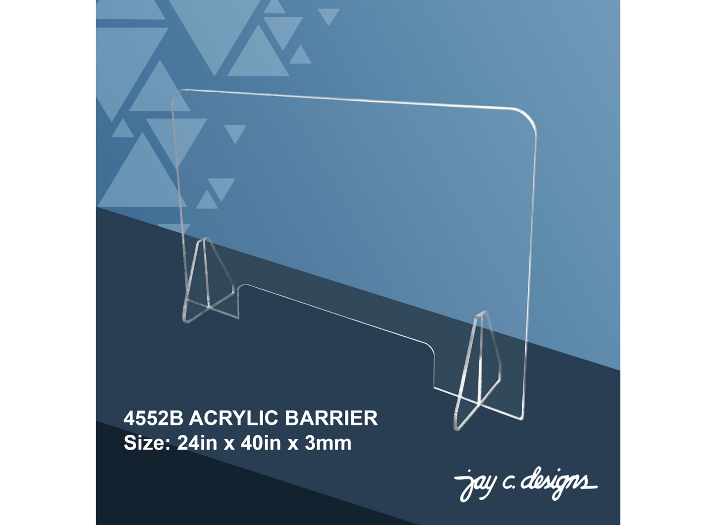 4552B Acrylic Barrier (24.0in x 40.0in x 3.0mm)