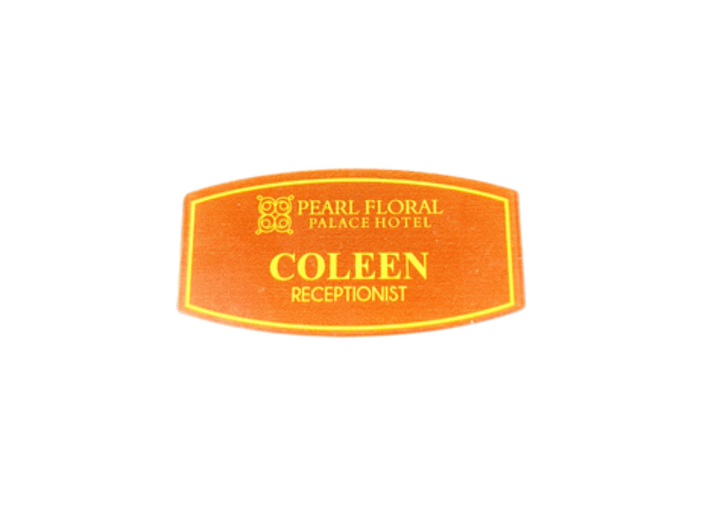 Code No.: 5141                        _                  Size: 1.5" x 3.0"                Printed_Nameplate with Safety Pin