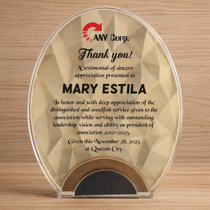 Customize Acrylic Trophies & Plaques 8054