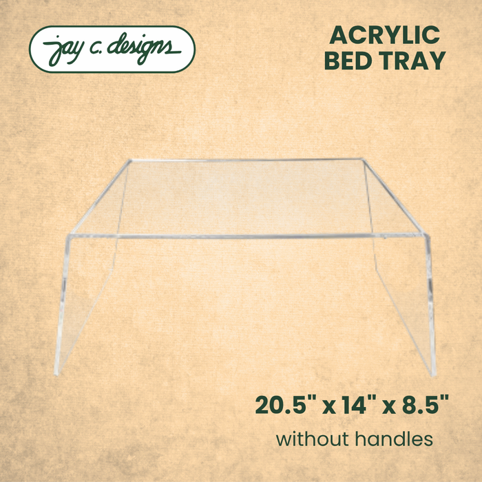 3114 Acrylic Bedtray (8.5in (H) x 20.5in (L) x 14.0in (D) x 6.0mm)