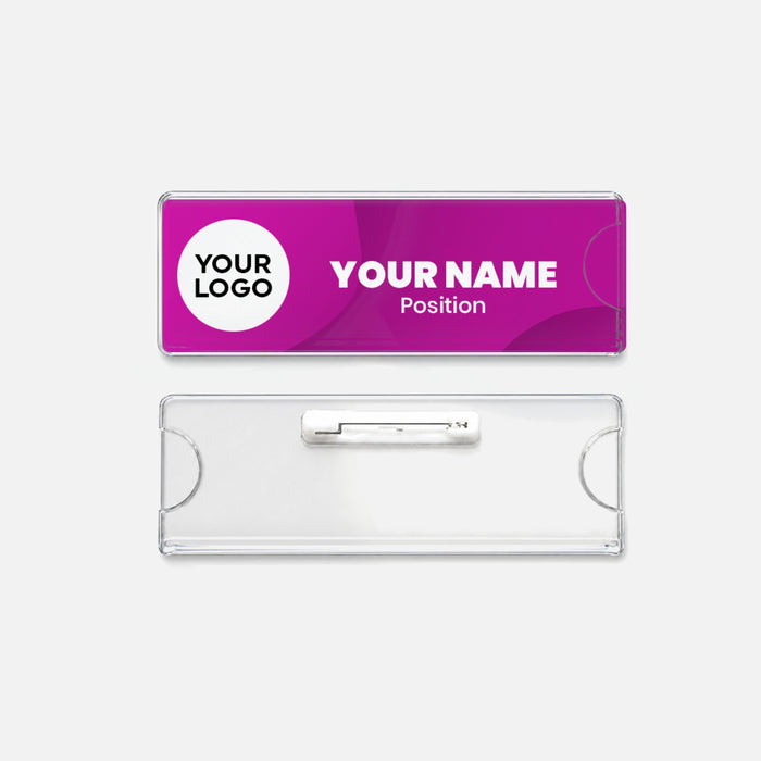 Code No.: 5004                        _                  Size: 1.0" x 3.0"                Insertable Nameplate with Safety Pin
