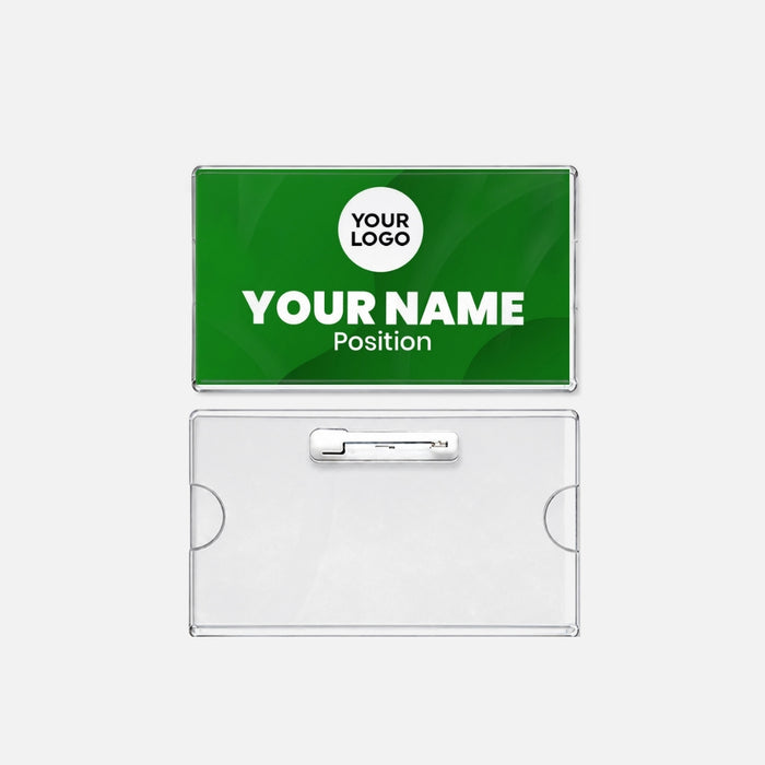 Code No.: 5005                        _                  Size: 2.0" x 3.0"                Insertable Nameplate with Safety Pin