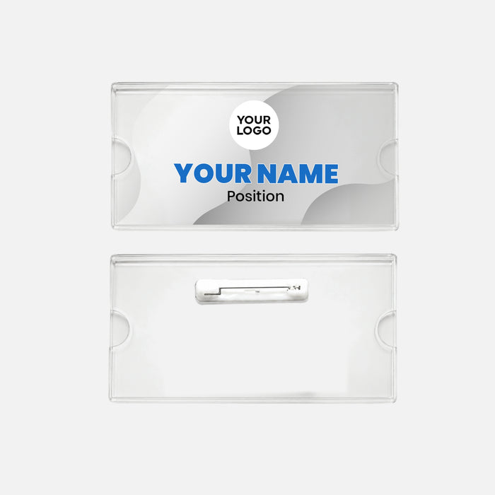 Code No.: 5006                        _                  Size: 2.0" x 4.0"                Insertable Nameplate with Safety Pin