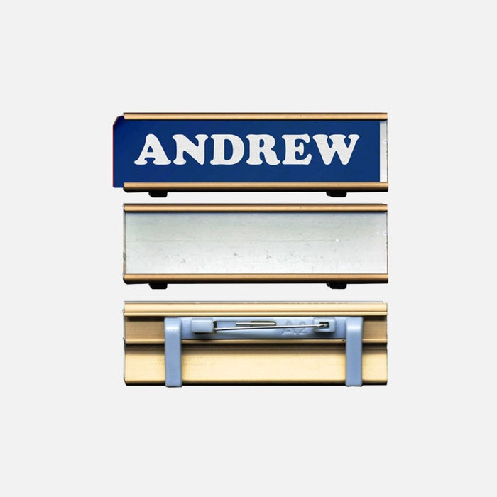 Code No.: 5007                        _                  Size: 0.75" x 2.5"                Insertable Nameplate Aluminum Gold