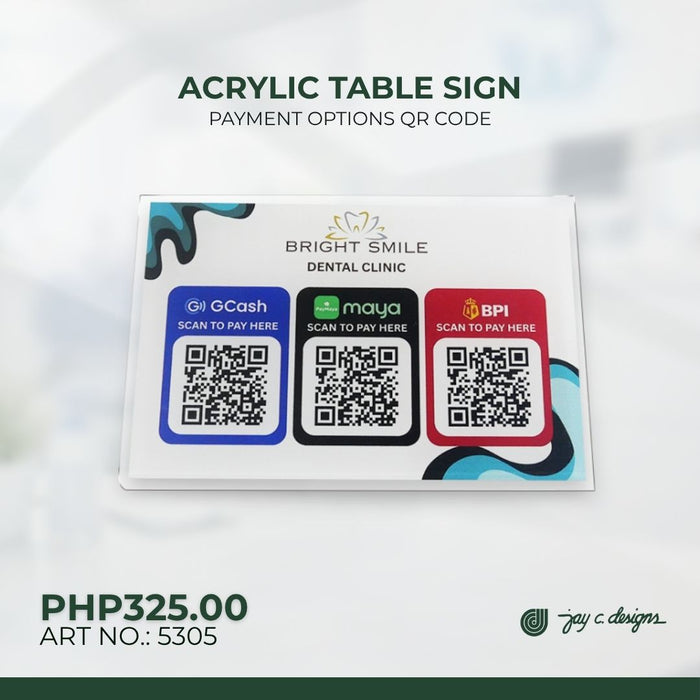 Acrylic Table Signage 5305