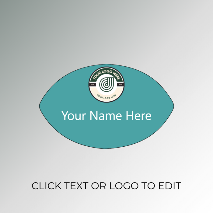 Teal Name Tag Football