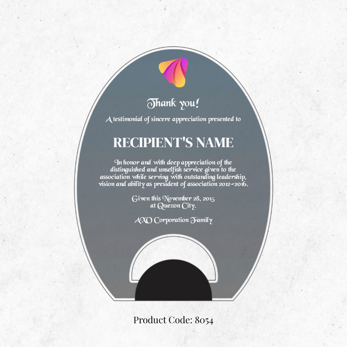 Customize Acrylic Trophies & Plaques 8054