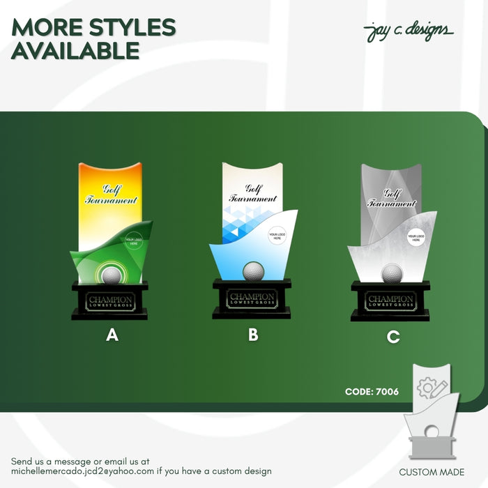 Acrylic Golf Trophy 7006