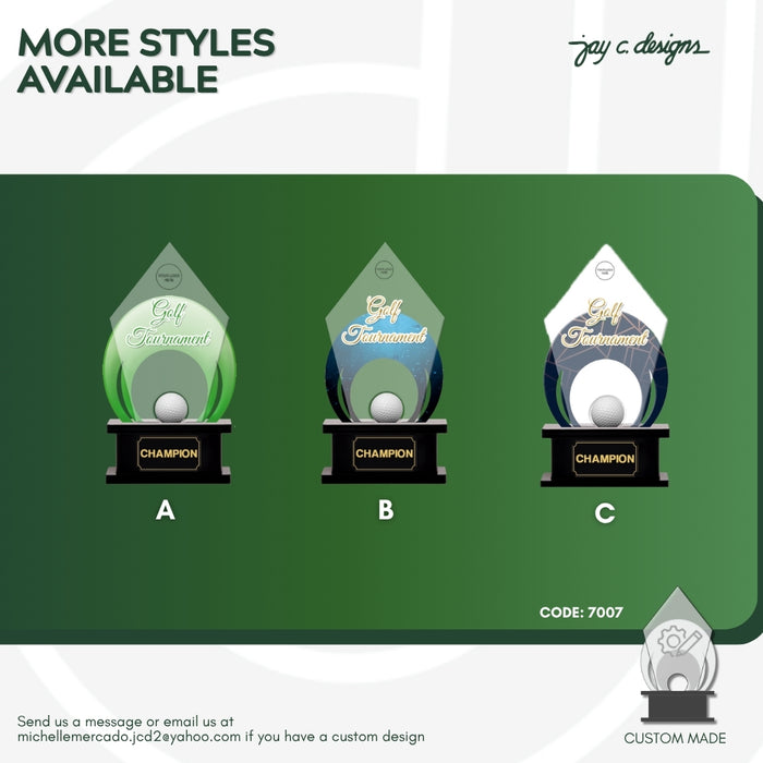 Acrylic Golf Trophy 7007