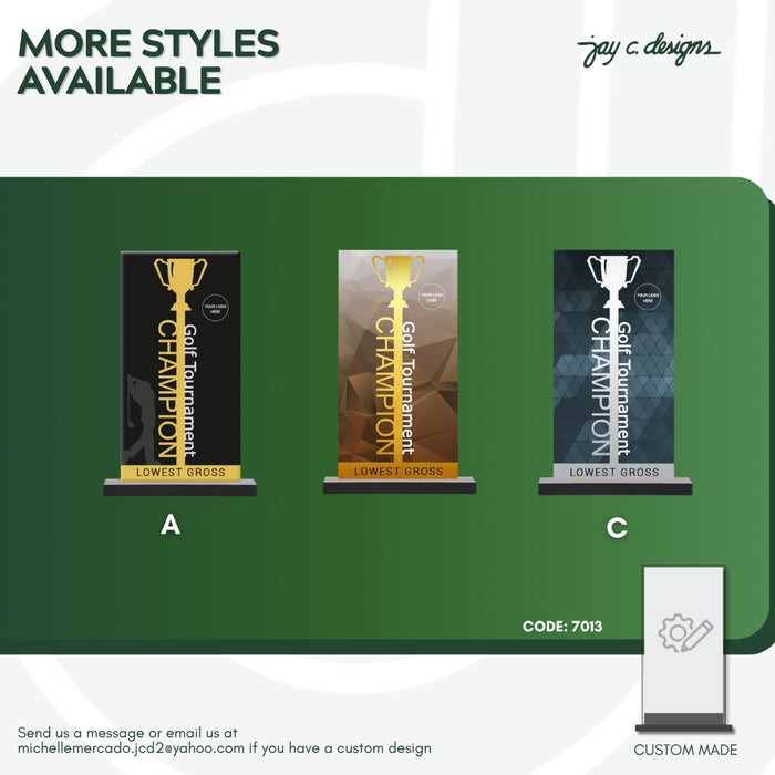 Acrylic Golf Trophy 7013