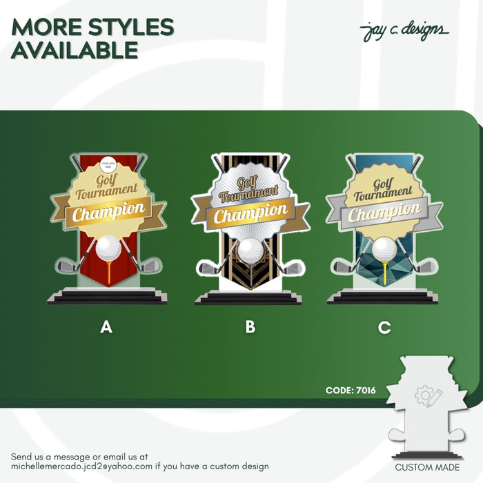 Acrylic Golf Trophy 7016