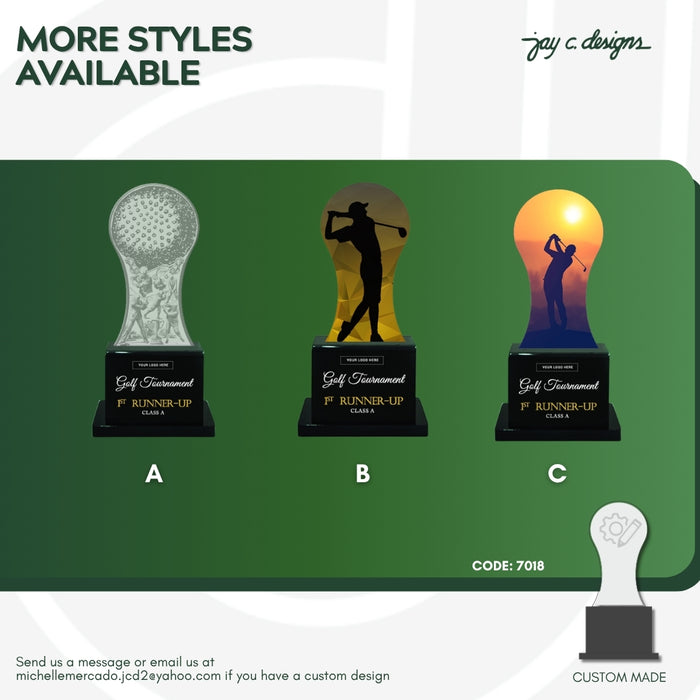 Acrylic Golf Trophy 7018