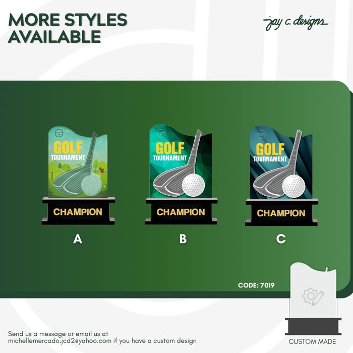 Acrylic Golf Trophy 7019