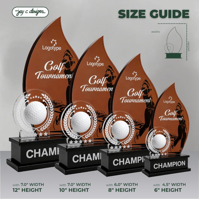 Acrylic Golf Trophy 7021