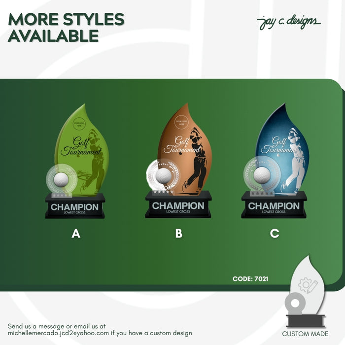 Acrylic Golf Trophy 7021