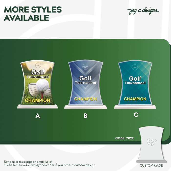 Acrylic Golf Trophy 7022