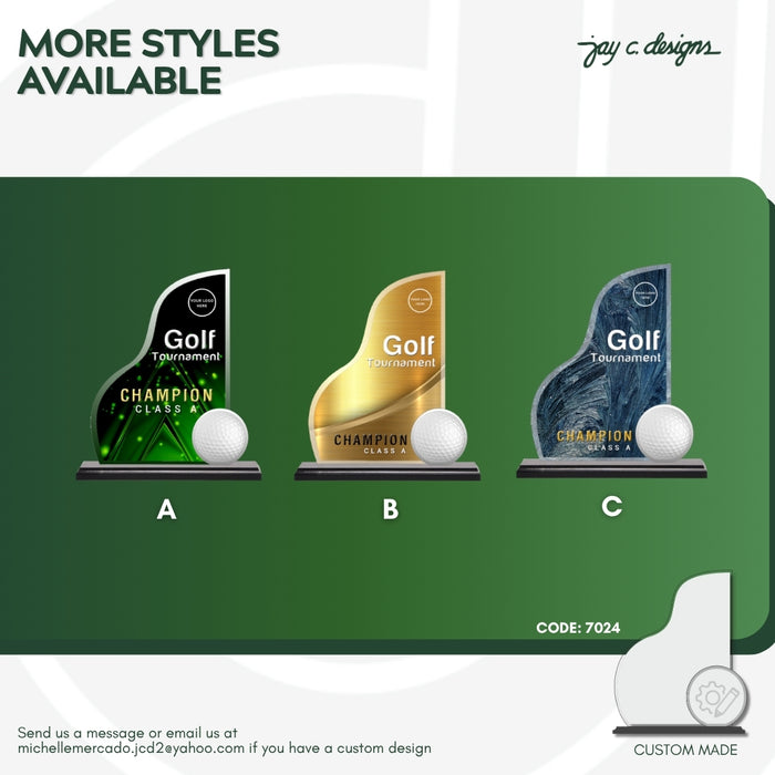 Acrylic Golf Trophy 7024