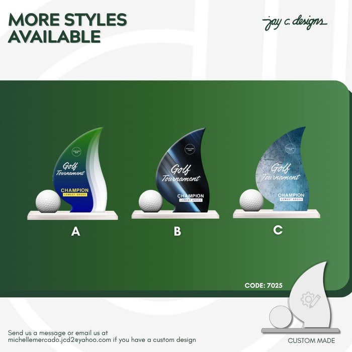 Acrylic Golf Trophy 7025