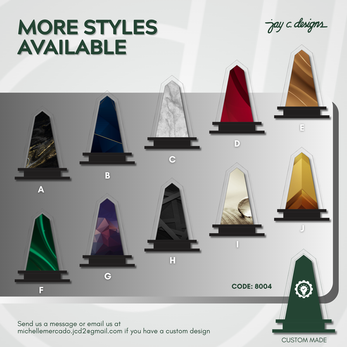 Customize Acrylic Trophies & Plaques 8004