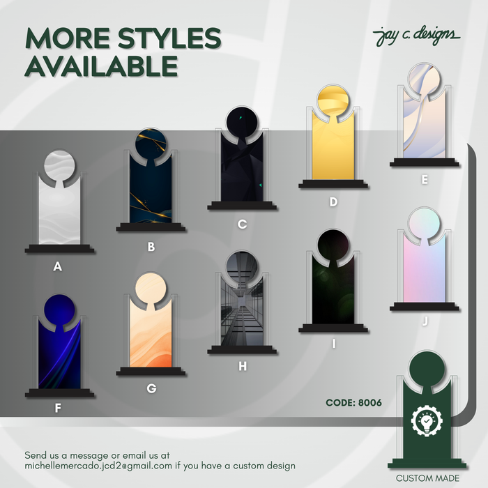 Customize Acrylic Trophies & Plaques 8006