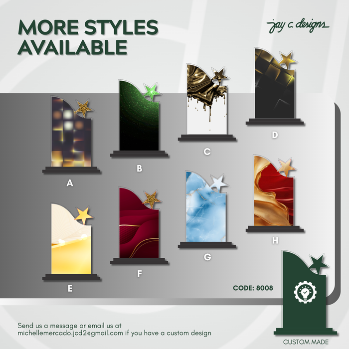 Customize Acrylic Trophies & Plaques 8008