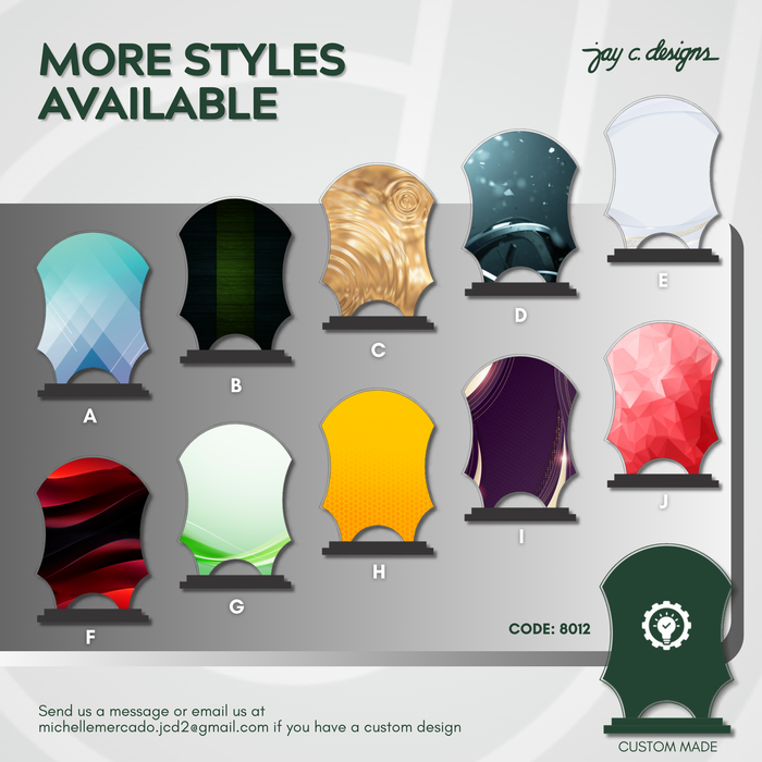 Customize Acrylic Trophies & Plaques 8012