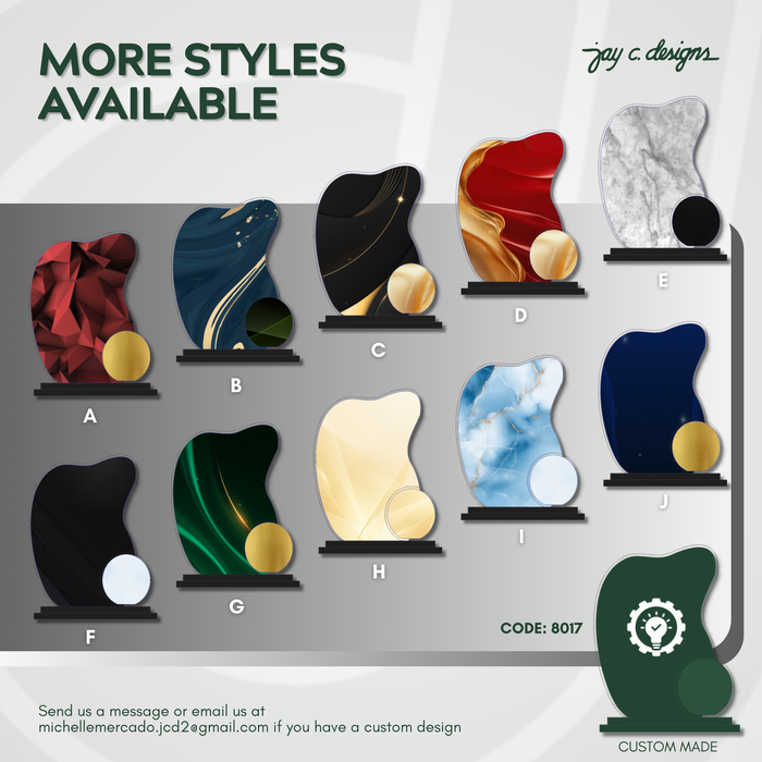 Customize Acrylic Trophies & Plaques 8017