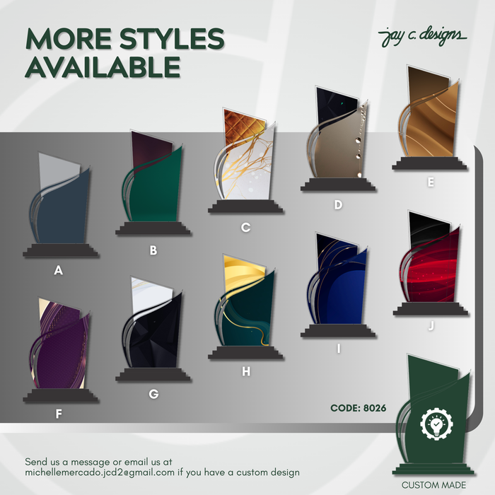 Customize Acrylic Trophies & Plaques 8026