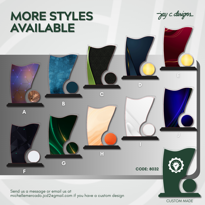 Customize Acrylic Trophies & Plaques 8032