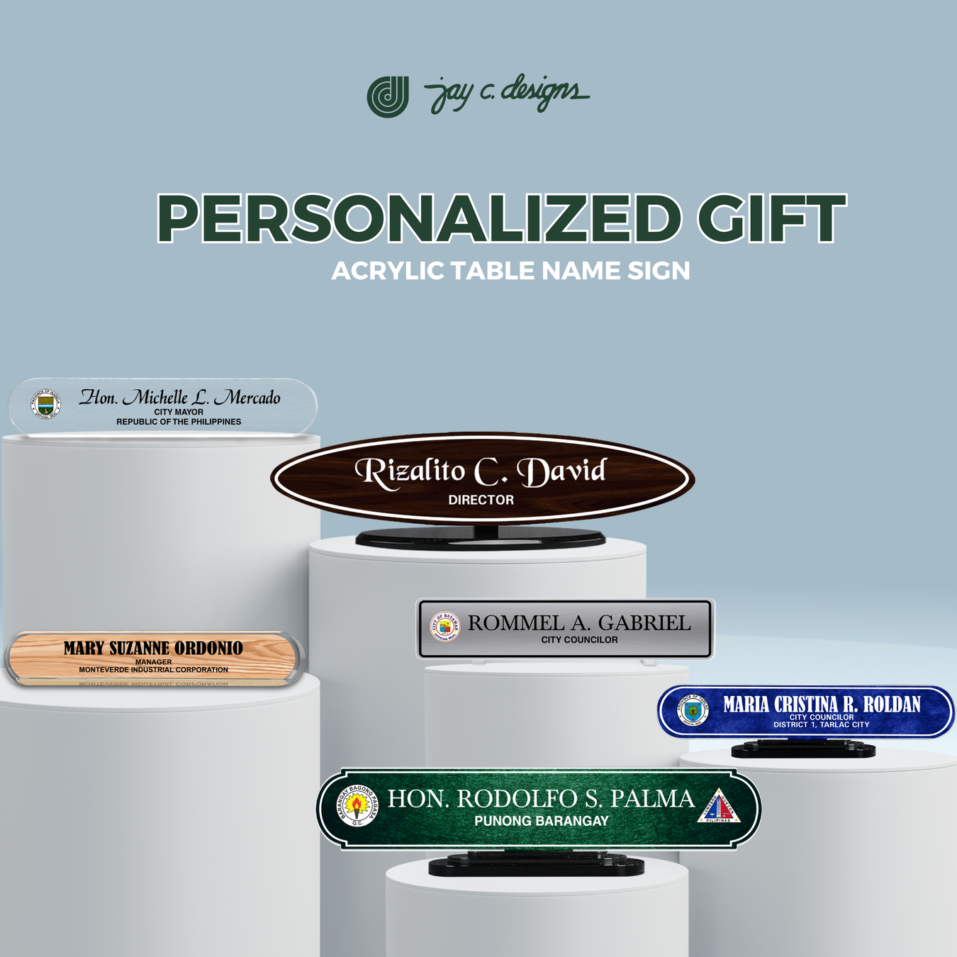 Acrylic Table Name Sign