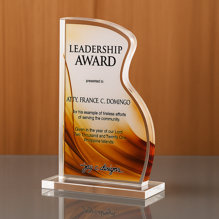 Customize Acrylic Trophies & Plaques 8033