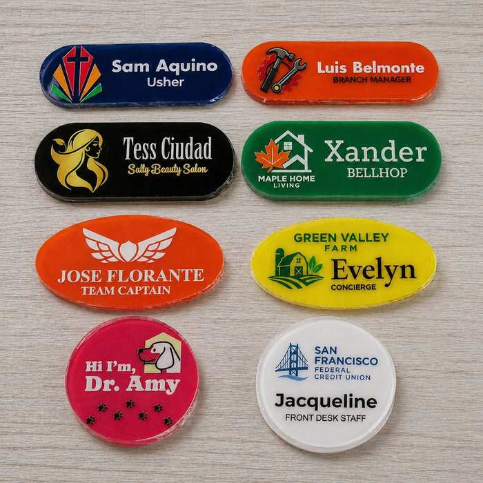 Circular Name Tags