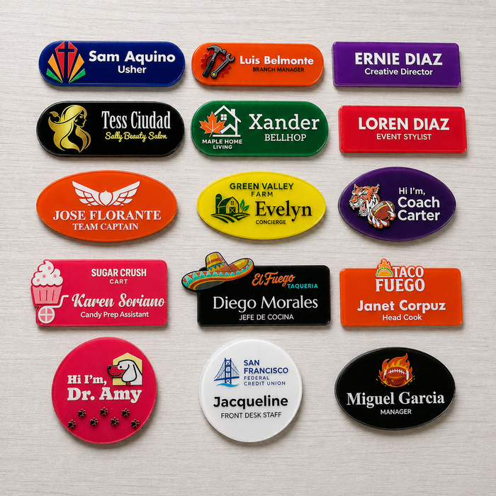 Circular Name Tags