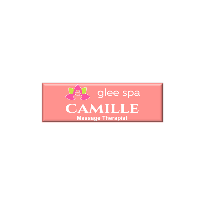 Pink Nametag Rectangular