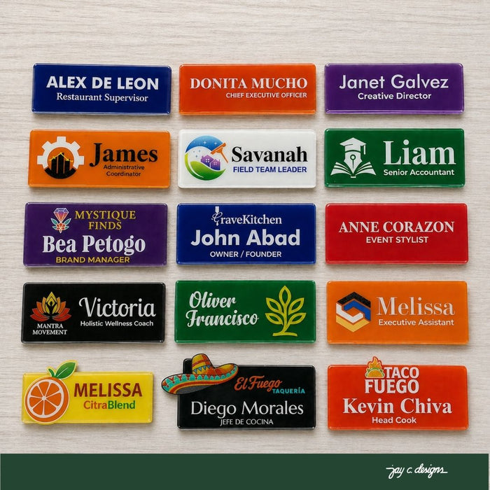 Rectangular Name Tags