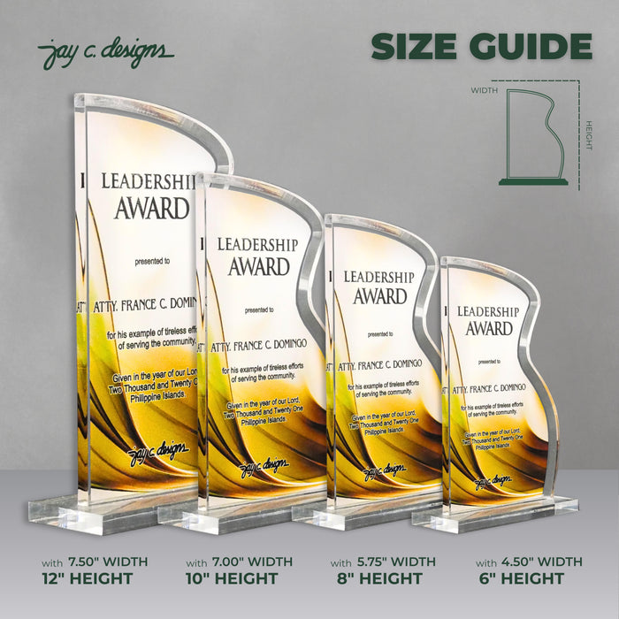 Customize Acrylic Trophies & Plaques 8033