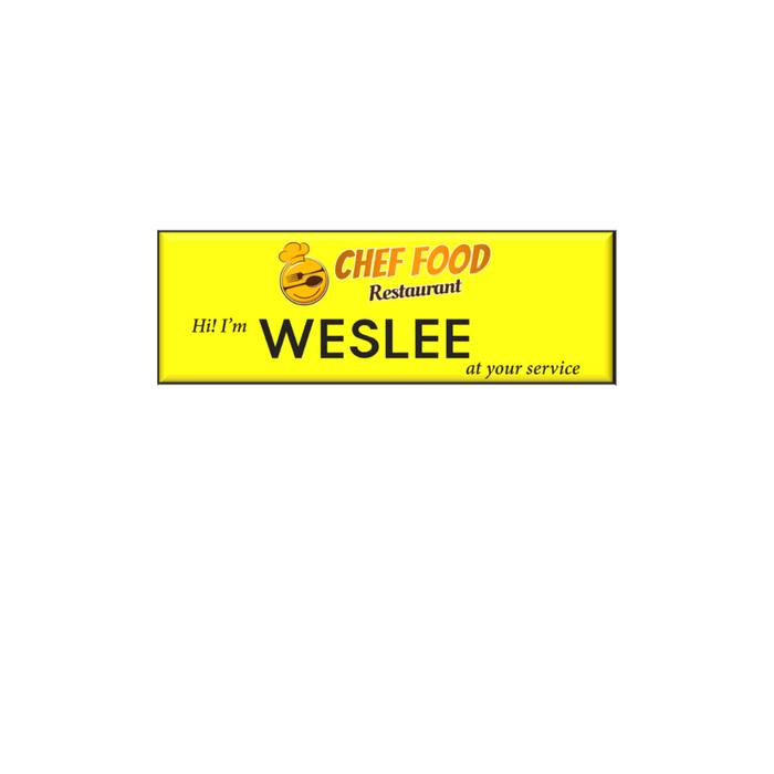 Yellow Nametag Rectangular