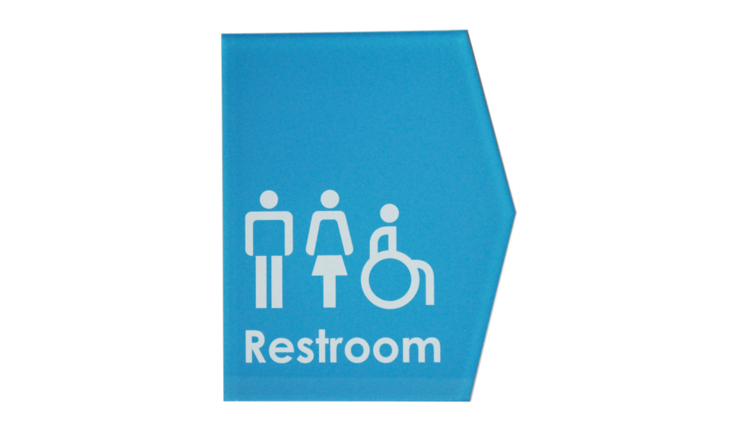1052 Acrylic Restroom Sign (9.75in x 8.0in x 6.0mm)