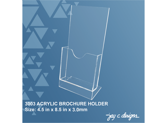 3003 Acrylic Brochure Holder (4.5in x 8.5in x 1.0in x 3.0mm)