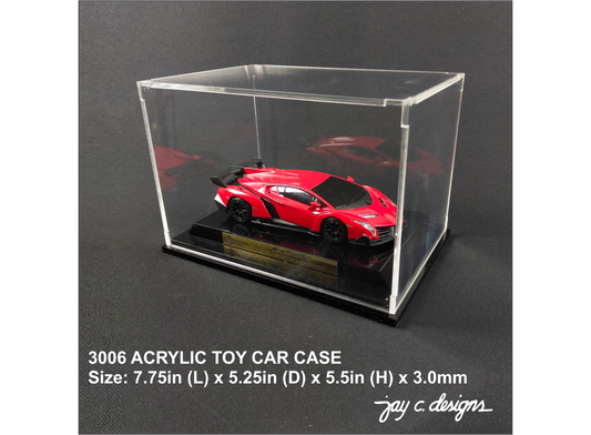3006 Acrylic Toy Car Case (7.75" (L) x 5.25" (D) x 5.5" (H) x 3.0mm)