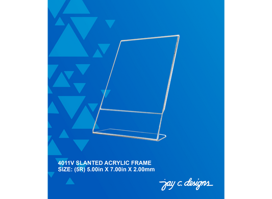 4011V Acrylic Slanted Frame (5.0in x 7.0in x 2.0mm)