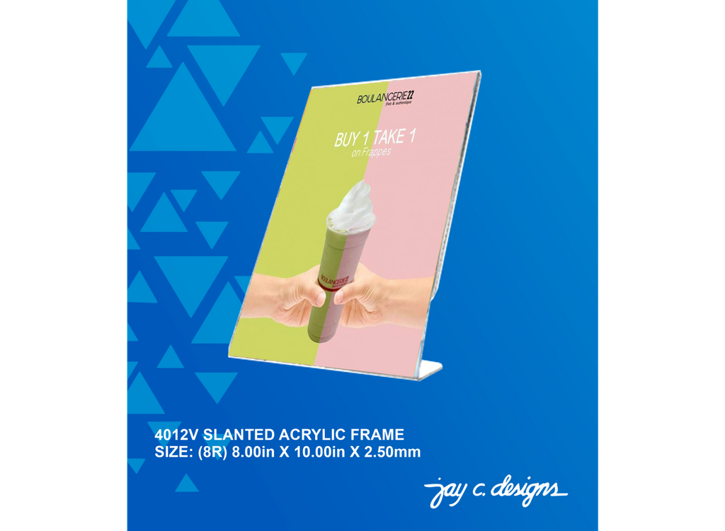 Slunted Frame Acrylic Frame Philippines - Slanted Frame — Jay C. Designs